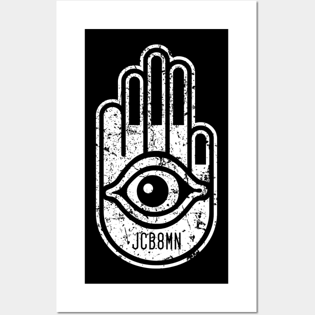 JC B8MN Hamsa Hand Logo Wall Art by Jen Bateman